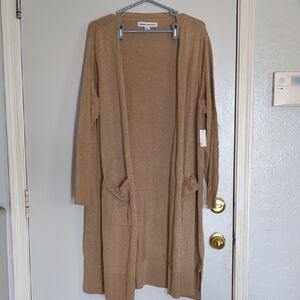 NWT Tan Cardigan Sweater 3X